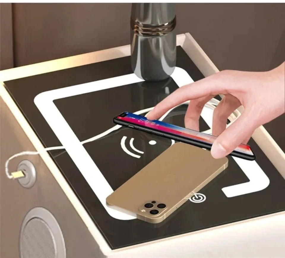 SmartZen™ | Intelligent Nightstand with Wireless Charging & USB Ports
