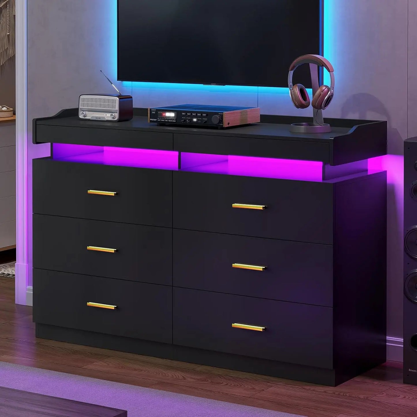 LumiDresser™ | Modern 9-Drawer LED Chest