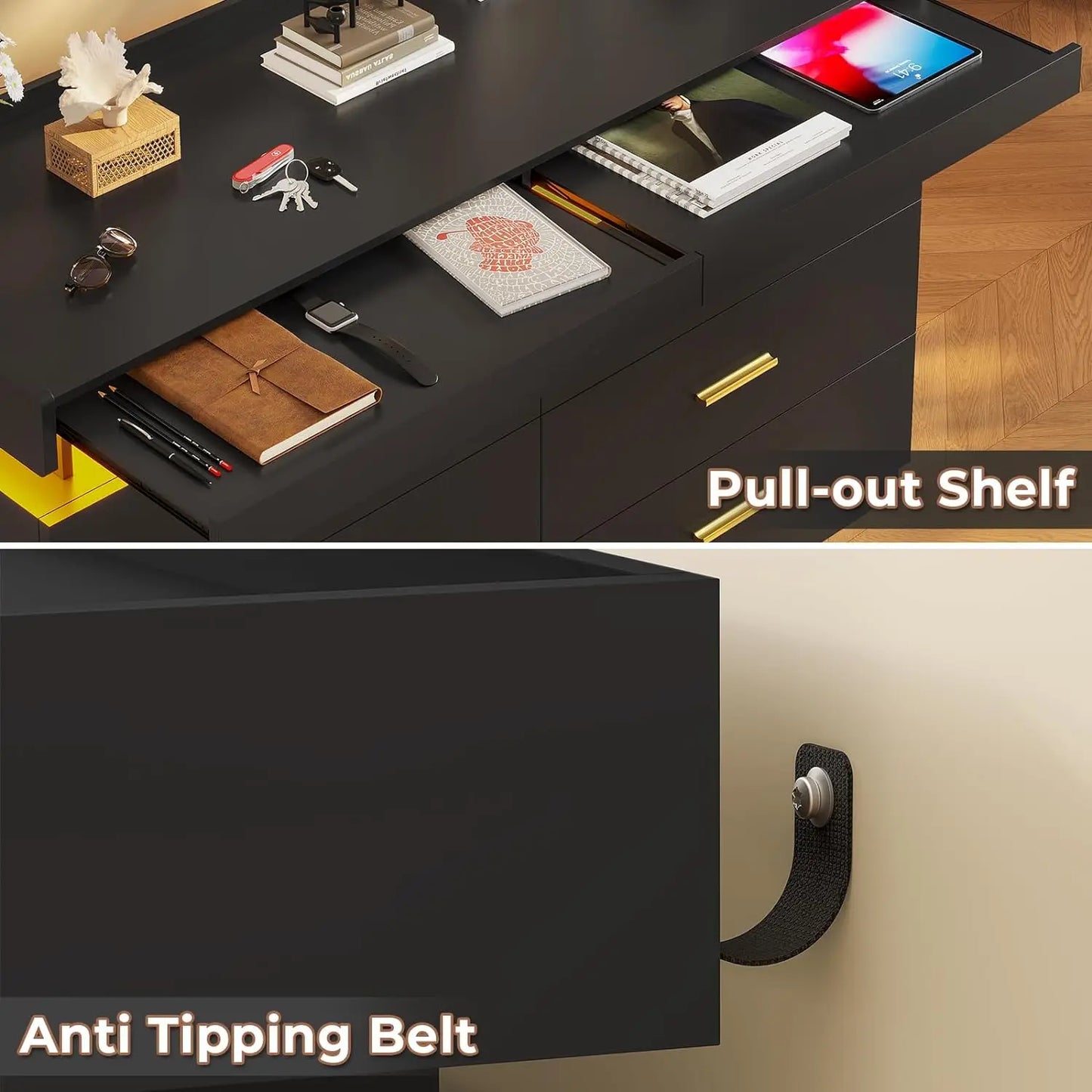 LumiDresser™ | Modern 9-Drawer LED Chest