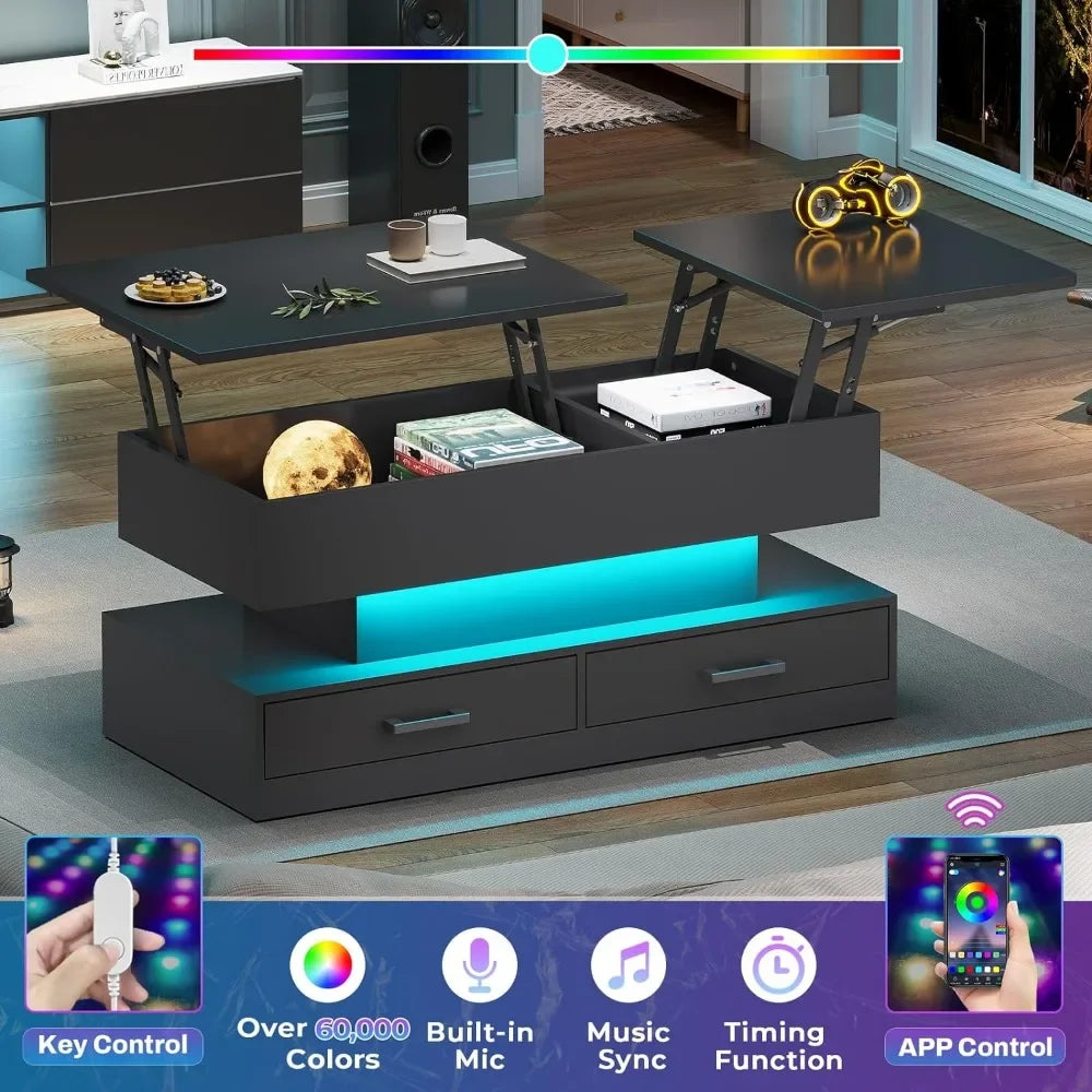 LumiLift™ | LED Lift Top Coffee Table