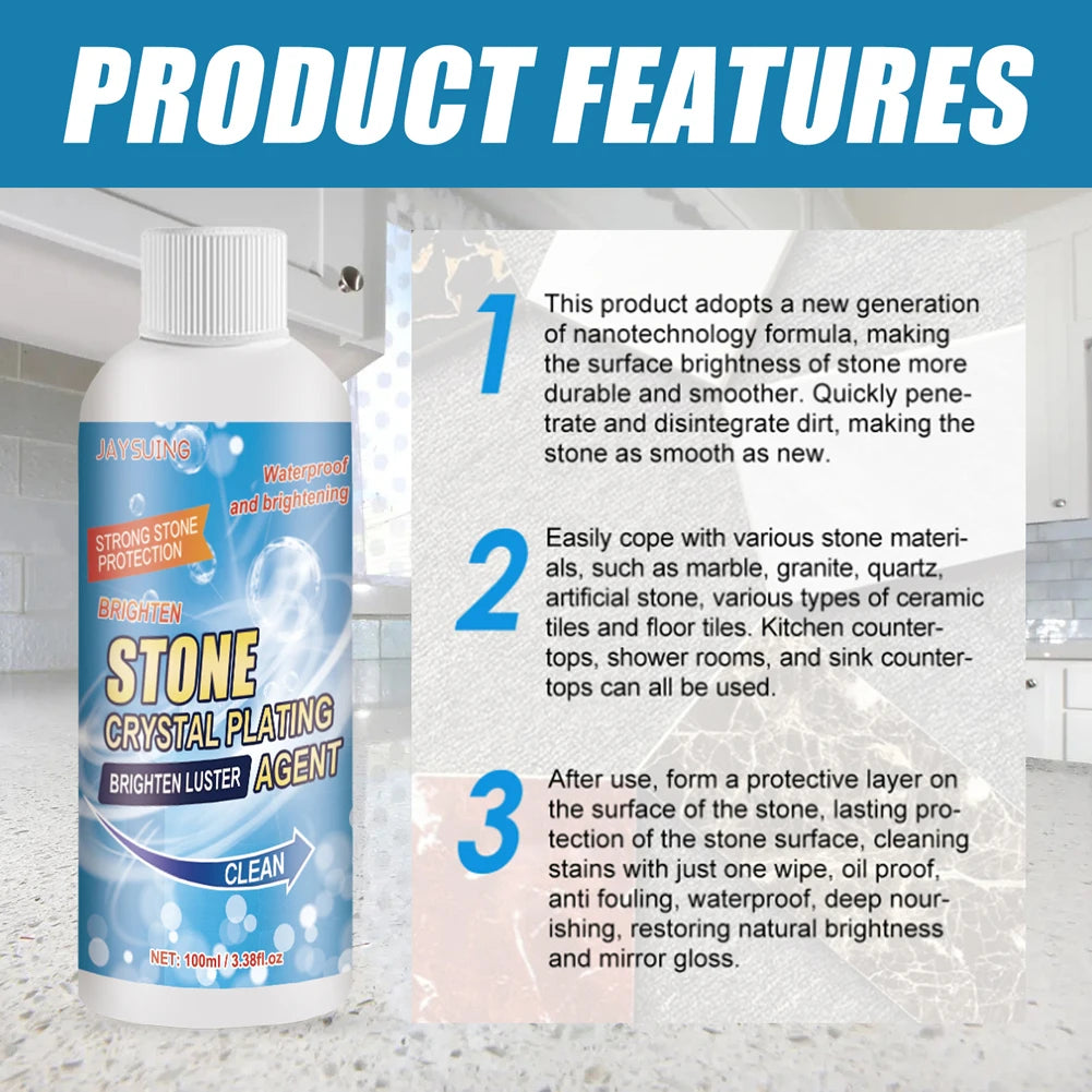 StoneShine Pro™ | Nano Crystal Plating Agent & Stone Stain Remover