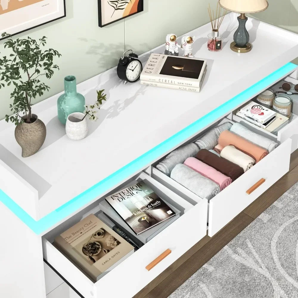 LumiDresser™ | Modern 9-Drawer LED Chest