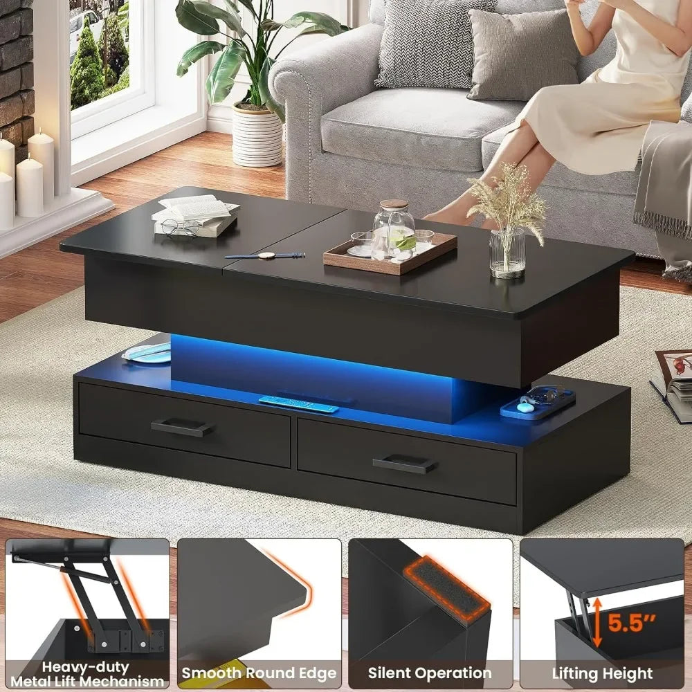 LumiLift™ | LED Lift Top Coffee Table