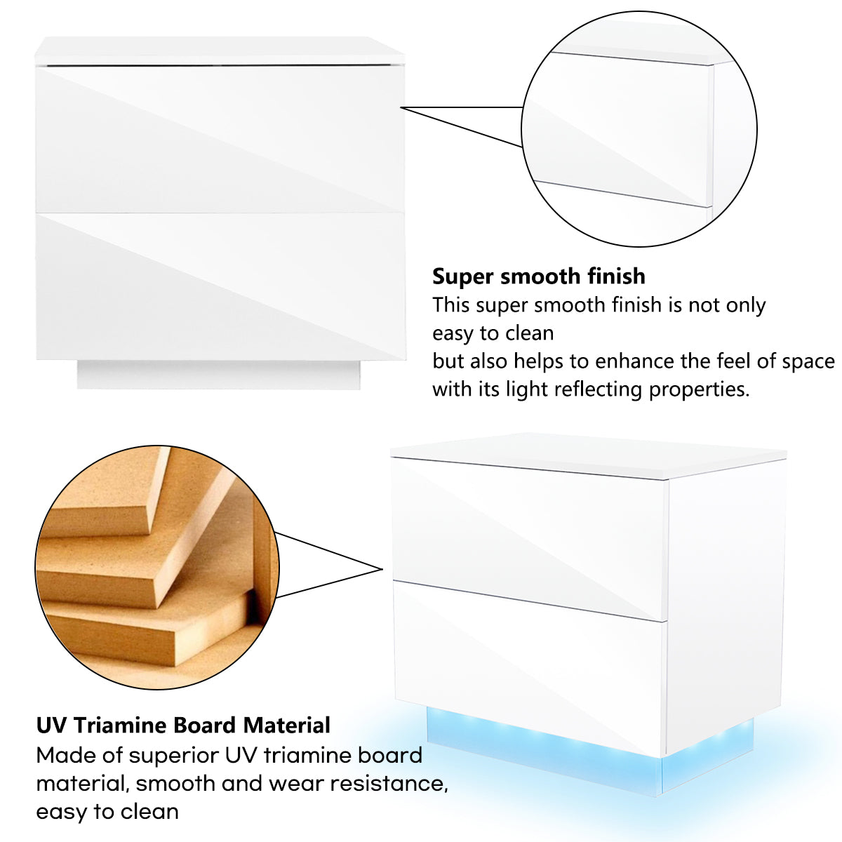 GleamLight™ | Modern Luxury LED Nightstand