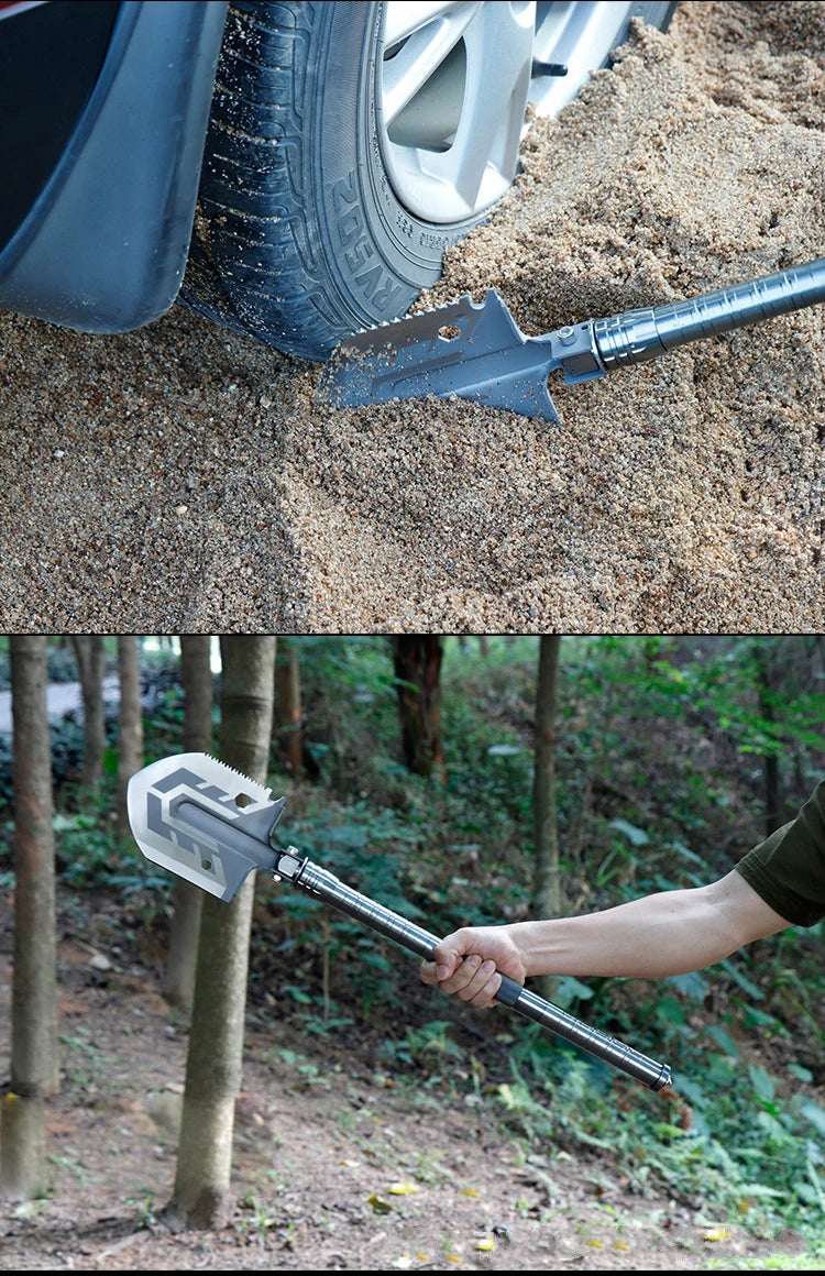 TitanX™ |Tactical Survival Shovel - The Ultimate 12-in-1 Multifunctional Spade & Shovel