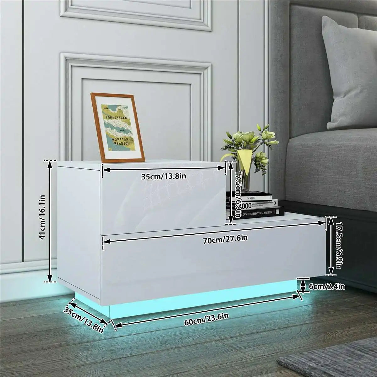 GleamLight™ | Modern Luxury LED Nightstand