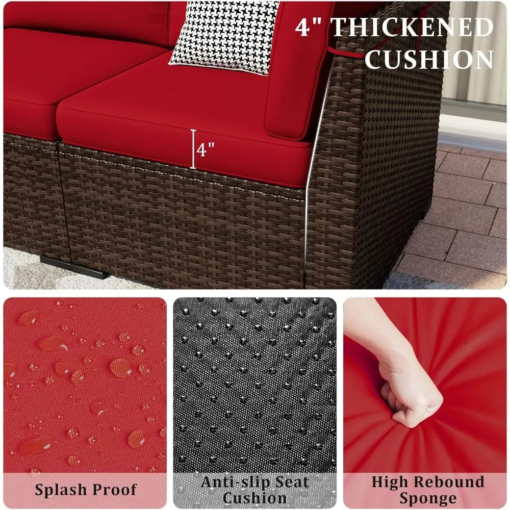 Fireside Haven™ 8-Piece Patio Furniture Set with Gas Fire Pit Table