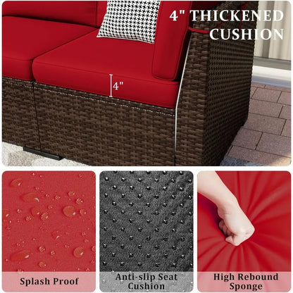 Fireside Haven™ 8-Piece Patio Furniture Set with Gas Fire Pit Table