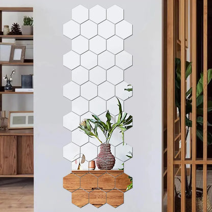 HexaShine™ | Mirror Wall Stickers