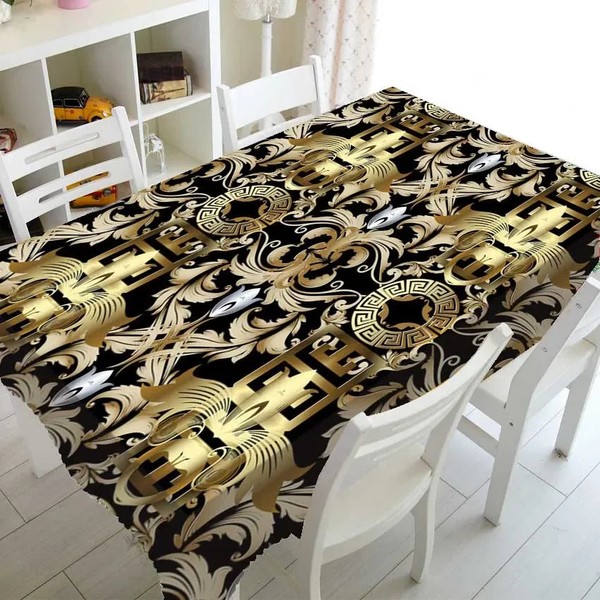 LuxiGold™ | Geometric Luxury Tablecloth