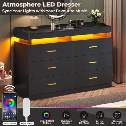 LumiDresser™ | Modern 9-Drawer LED Chest