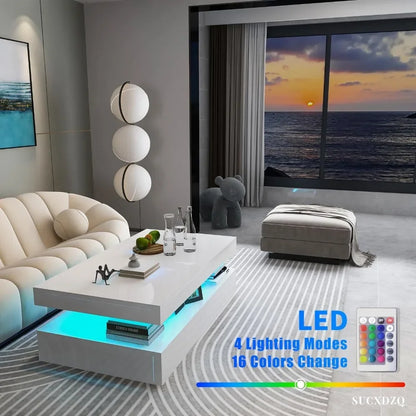 GlowModern™ | High Gloss LED Coffee Table