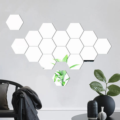 HexaShine™ | Mirror Wall Stickers