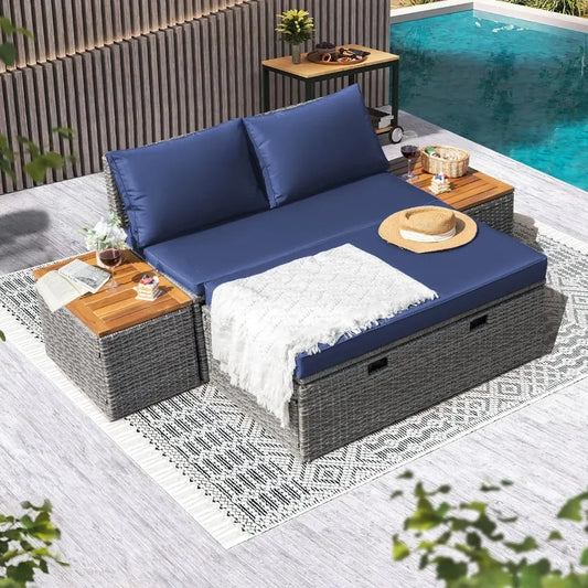 LunaBreeze™ Outdoor Daybed - The Ultimate 5-in-1 Patio Lounge System