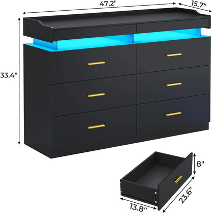 LumiDresser™ | Modern 9-Drawer LED Chest