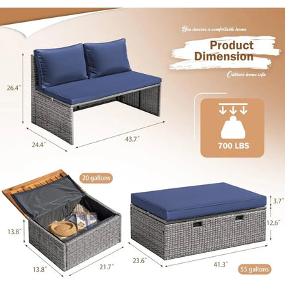 LunaBreeze™ Outdoor Daybed - The Ultimate 5-in-1 Patio Lounge System