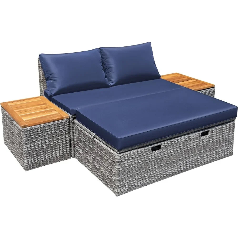 LunaBreeze™ Outdoor Daybed - The Ultimate 5-in-1 Patio Lounge System