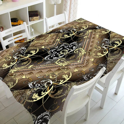 LuxiGold™ | Geometric Luxury Tablecloth