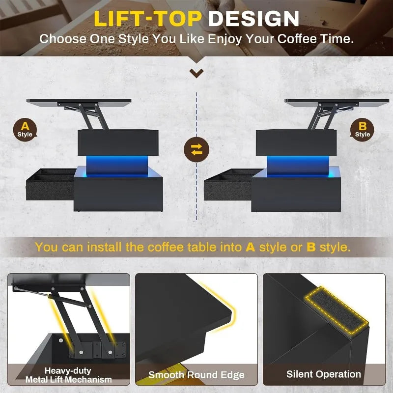 LiftEase™ | The Ultimate Lift Top Coffee Table