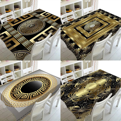 LuxiGold™ | Geometric Luxury Tablecloth